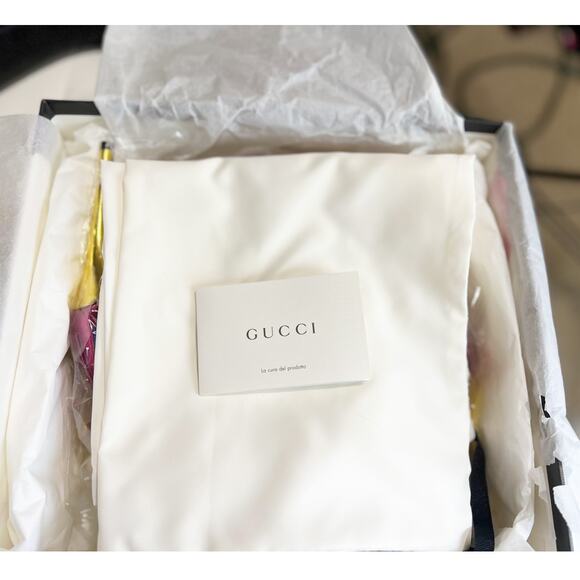 Gucci Tiger Head Metallic Pink Gold Leather Strappy Heels 8.5 NWB Made in Italy - Picture 13 of 16